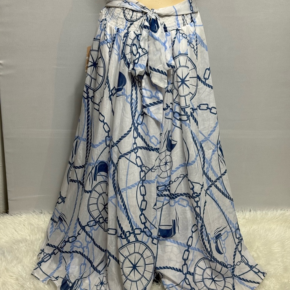 Nautical Blue and White Women's Skirt